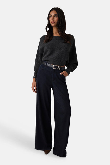 Pull O-hals - CHD / DARK COAL HEATHER