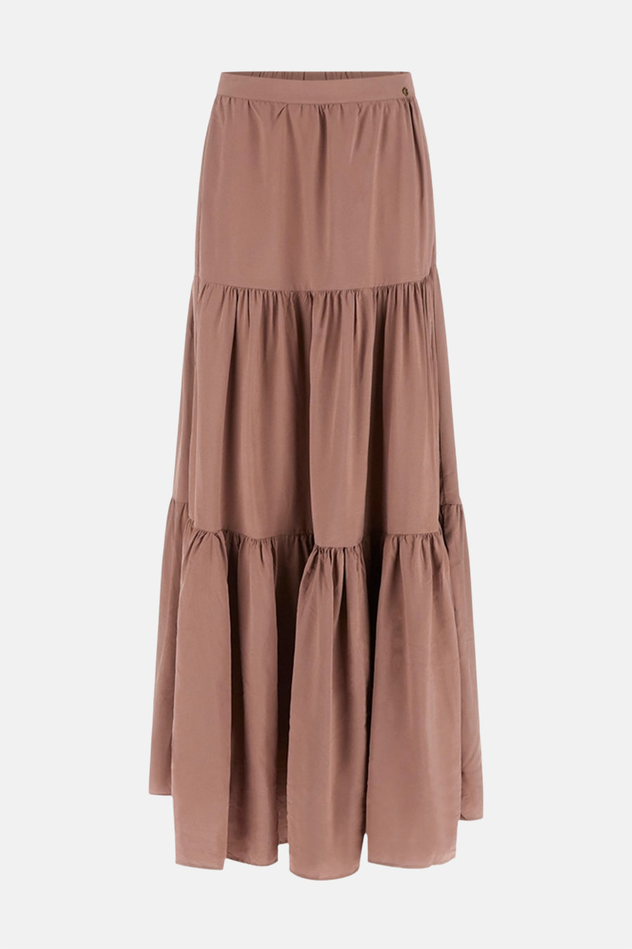 Jupe longue mauve de Guess®, à volants et taille élastiquée.