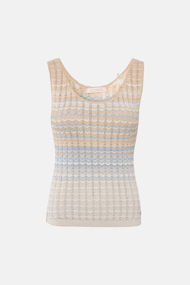 Débardeur tricoté multicolore de Guess avec motif à chevrons.