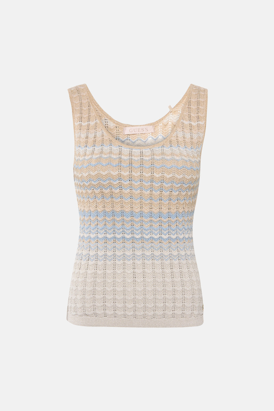 Débardeur tricoté multicolore de Guess avec motif à chevrons.