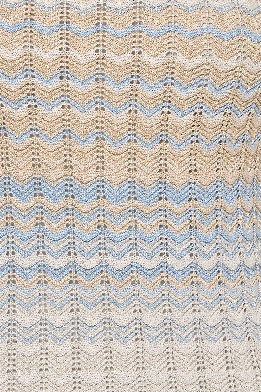 Top sans manches multicolore de Guess, avec un motif à chevrons et une texture tricotée ajourée.