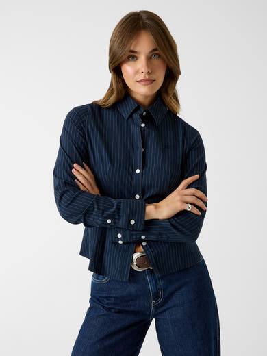 Chemise à manches longues - bleu