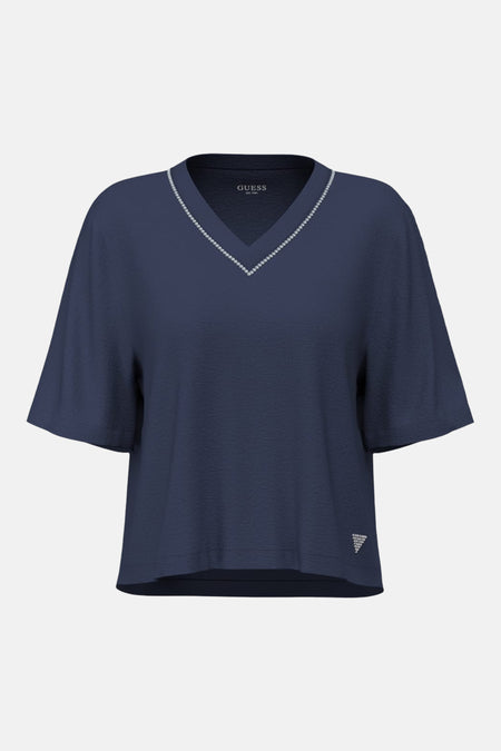 Top uni manches courtes bleu - Guess®