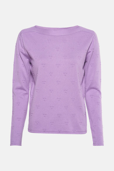 Pull met ronde hals - paars