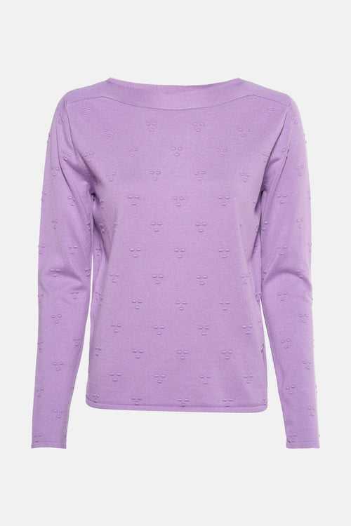 Pull met ronde hals - paars