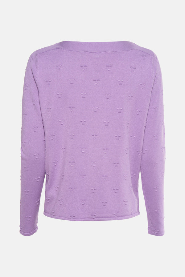 Pull col rond Mauve - ZABAIONE
