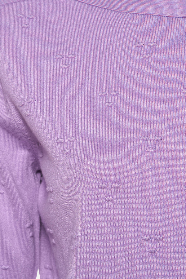 Pull col rond Mauve - ZABAIONE