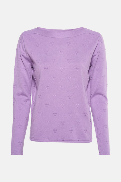 Pull col rond Mauve - ZABAIONE