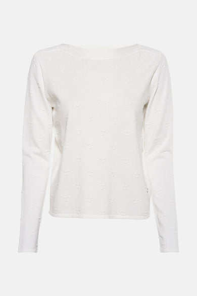 Pull met ronde hals - Wit