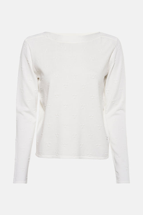 Pull col rond Écru - ZABAIONE