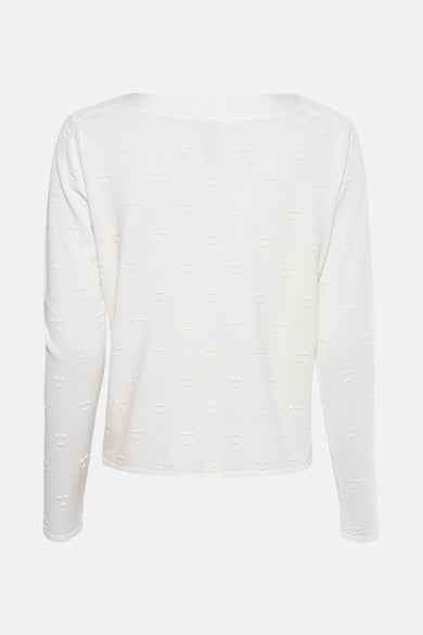 Pull met ronde hals - Wit