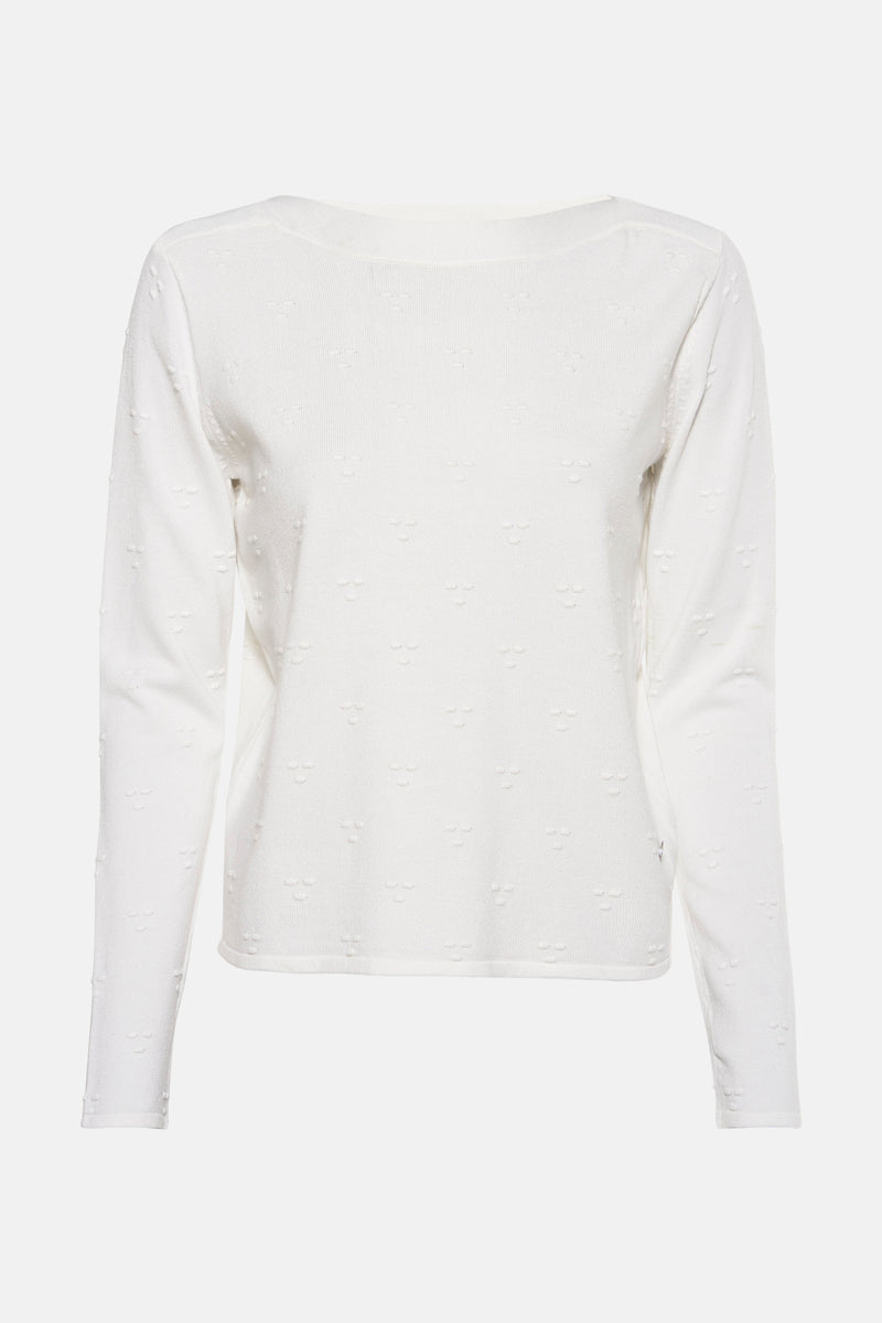 Pull col rond Écru - ZABAIONE