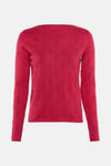 Pull rose à col rond de ZABAIONE, avec un motif texturé en relief sur l'ensemble.