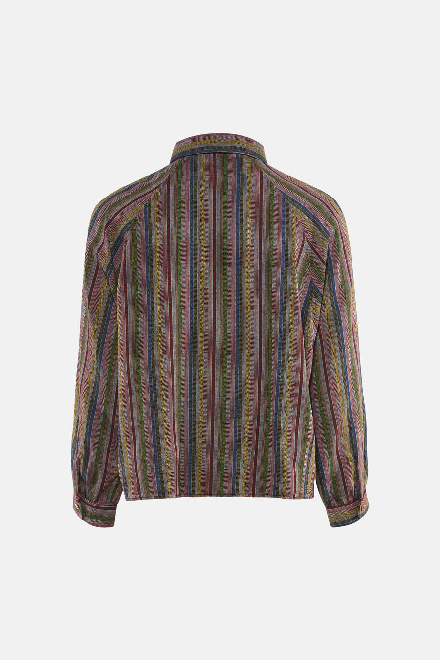 Chemise à manches longues multicolore par ADORE, avec rayures verticales et fermeture boutonnée aux poignets.
