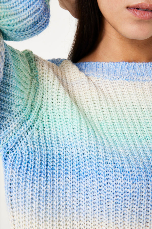 Pull col rond Bleu - GARCIA