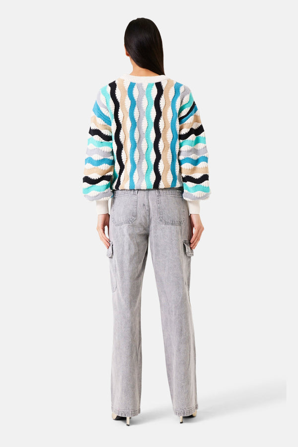 Pull col rond Multicolore - GARCIA