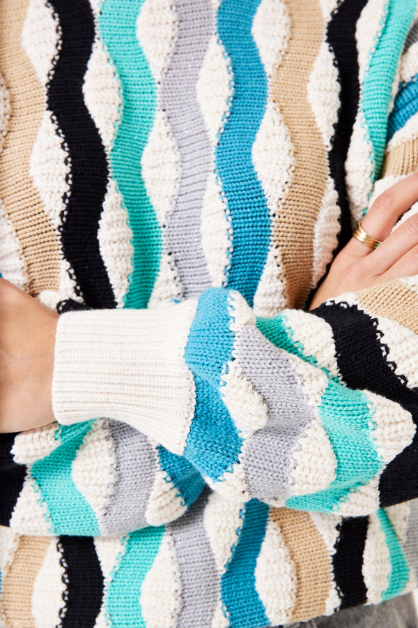 Pull col rond Multicolore - GARCIA