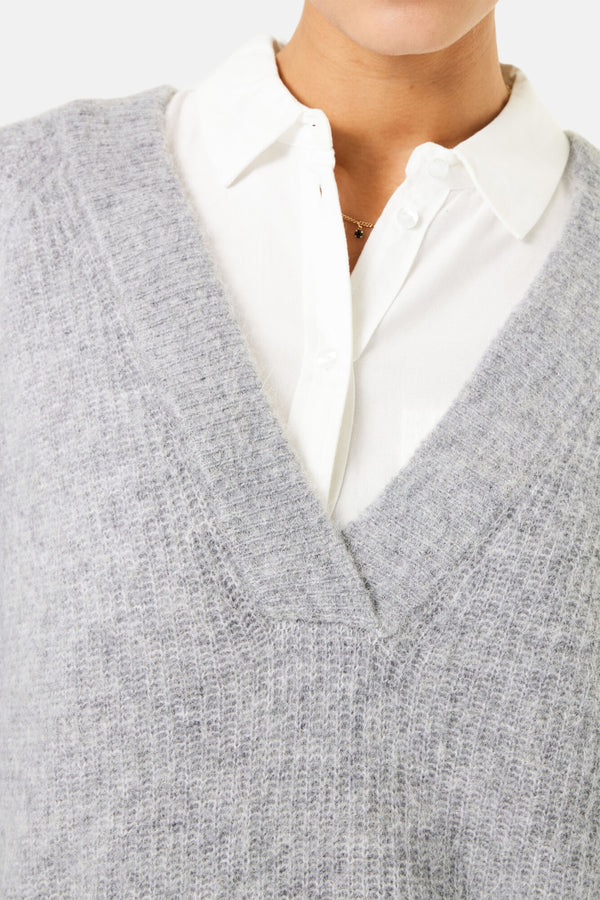 Pull col V Gris - GARCIA