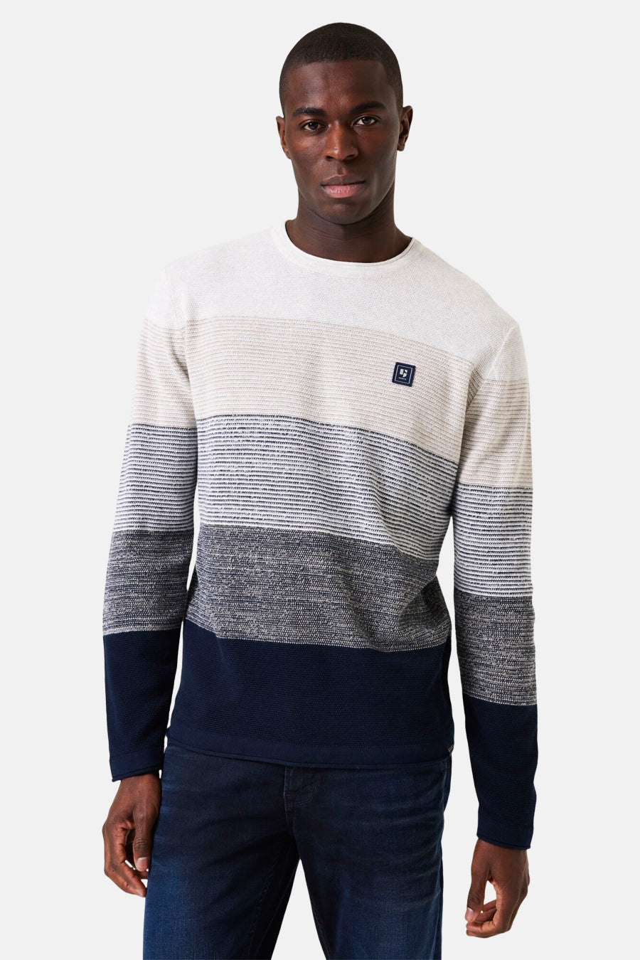 Pull col rond Bleu - GARCIA