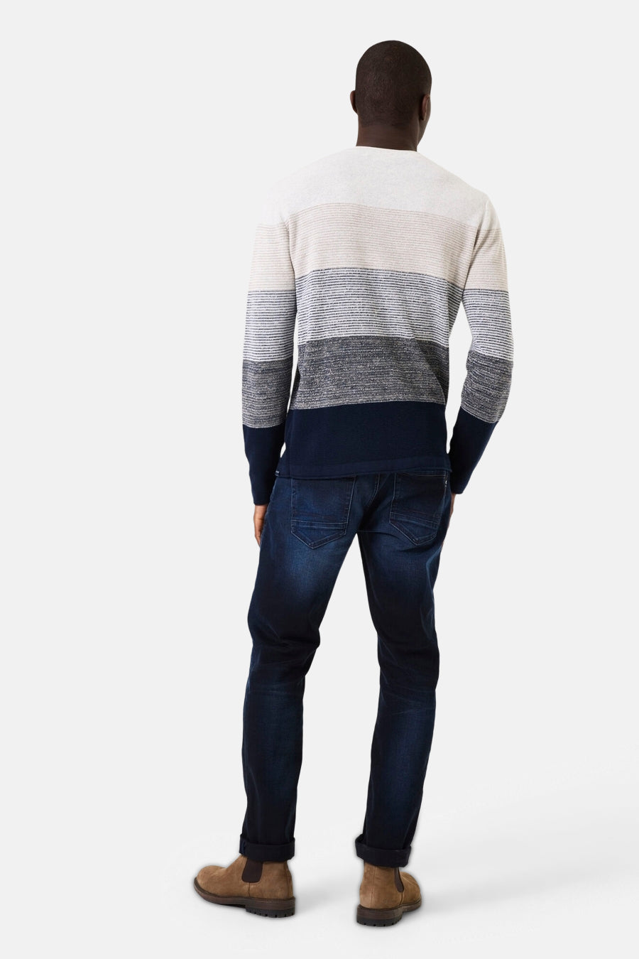 Pull col rond Bleu - GARCIA