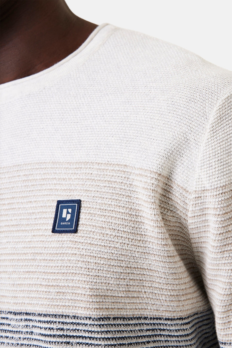 Pull col rond Bleu - GARCIA