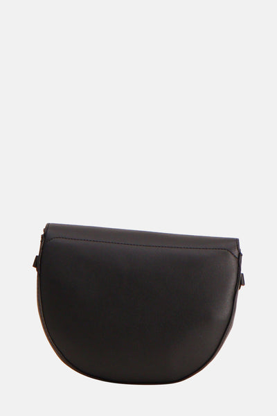 Zwarte schoudertas van VALENTINO BAGS, vooraanzicht, met een gladde textuur.