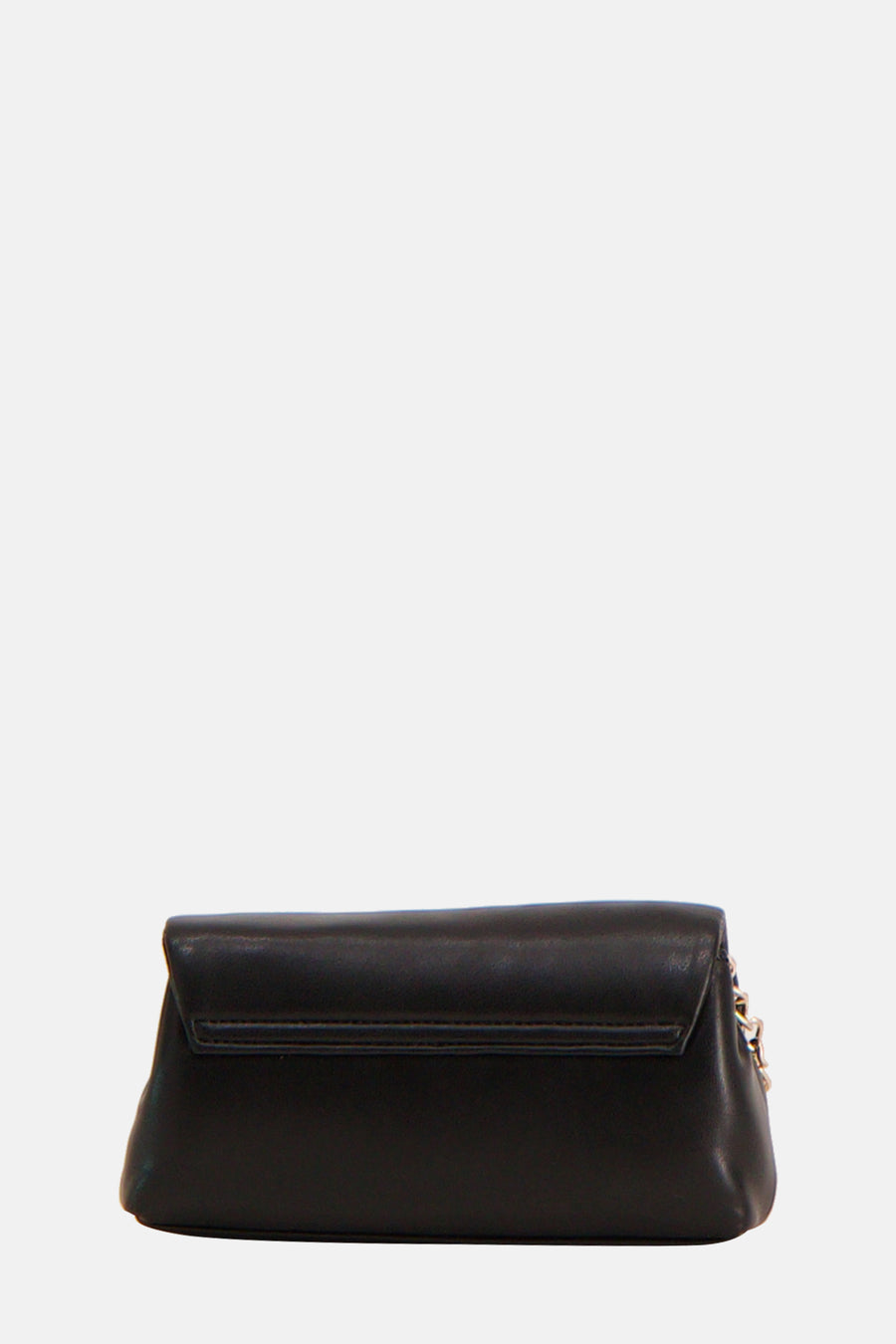 Zwarte VALENTINO BAGS schoudertas met een zichtbare gouden kettingriem en een sluitende klep.