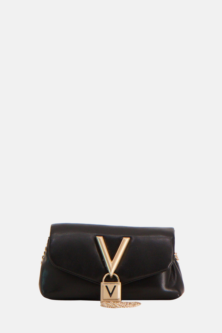 Zwarte VALENTINO BAGS schoudertas met V-logo gesp.
