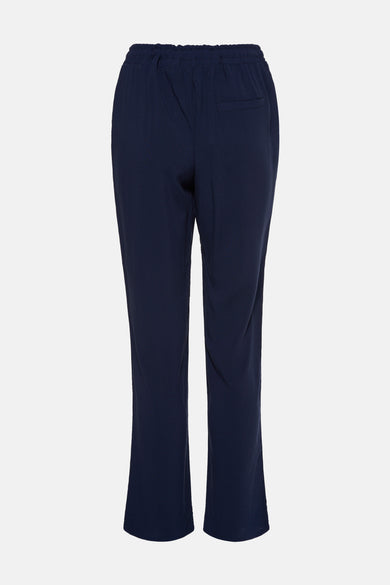 Pantalon bleu de ZABAIONE, avec une taille élastique et une poche arrière discrète.