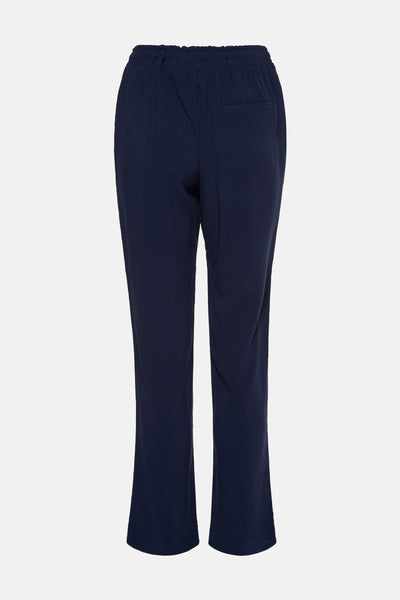 Pantalon bleu de ZABAIONE, avec une taille élastique et une poche arrière discrète.