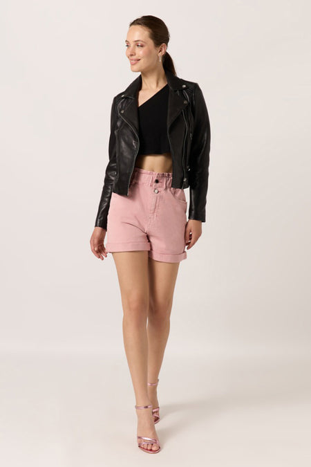 Veste en simili cuir - noir