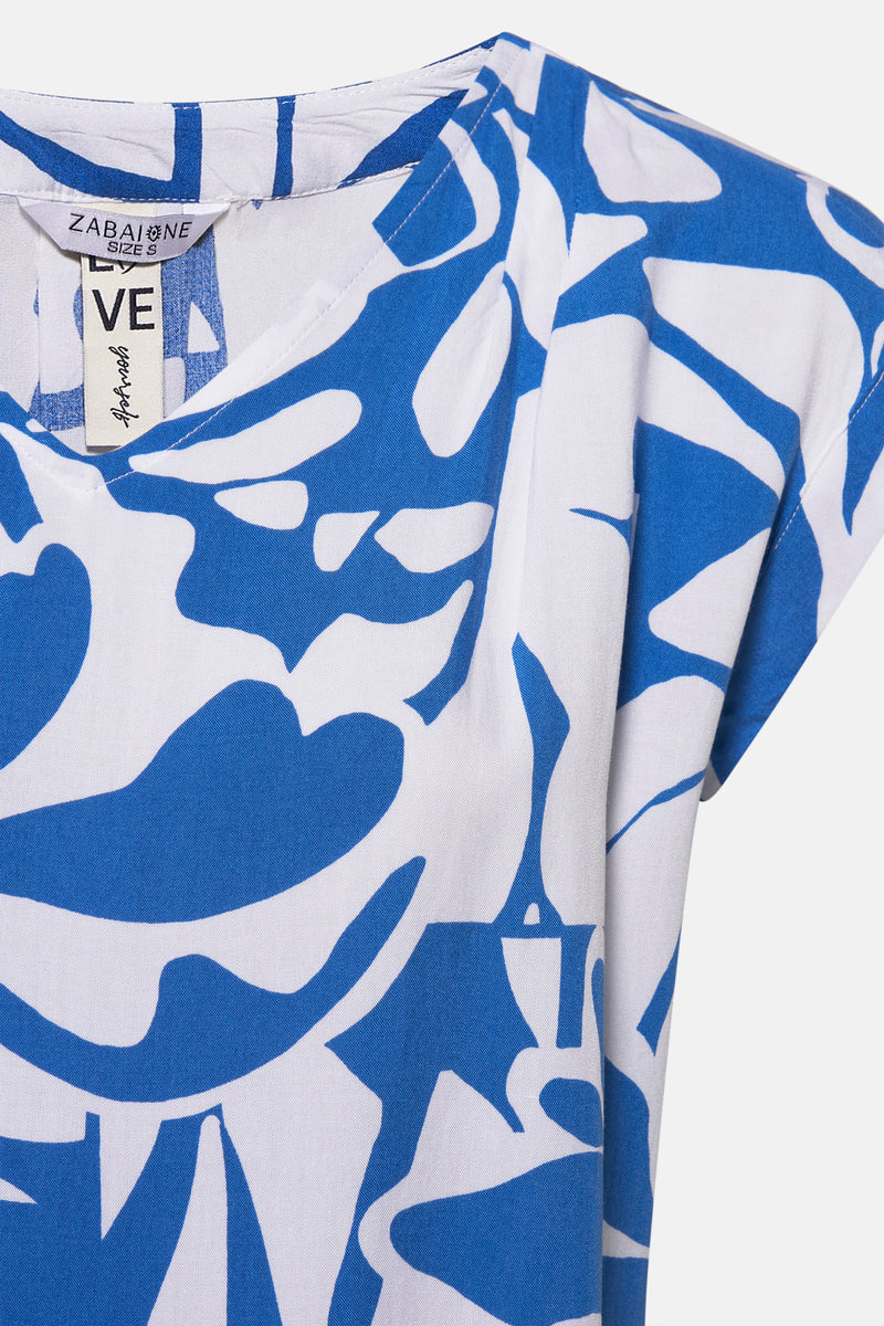 Blouse à manches courtes - Bleu - ZABAIONE - 3