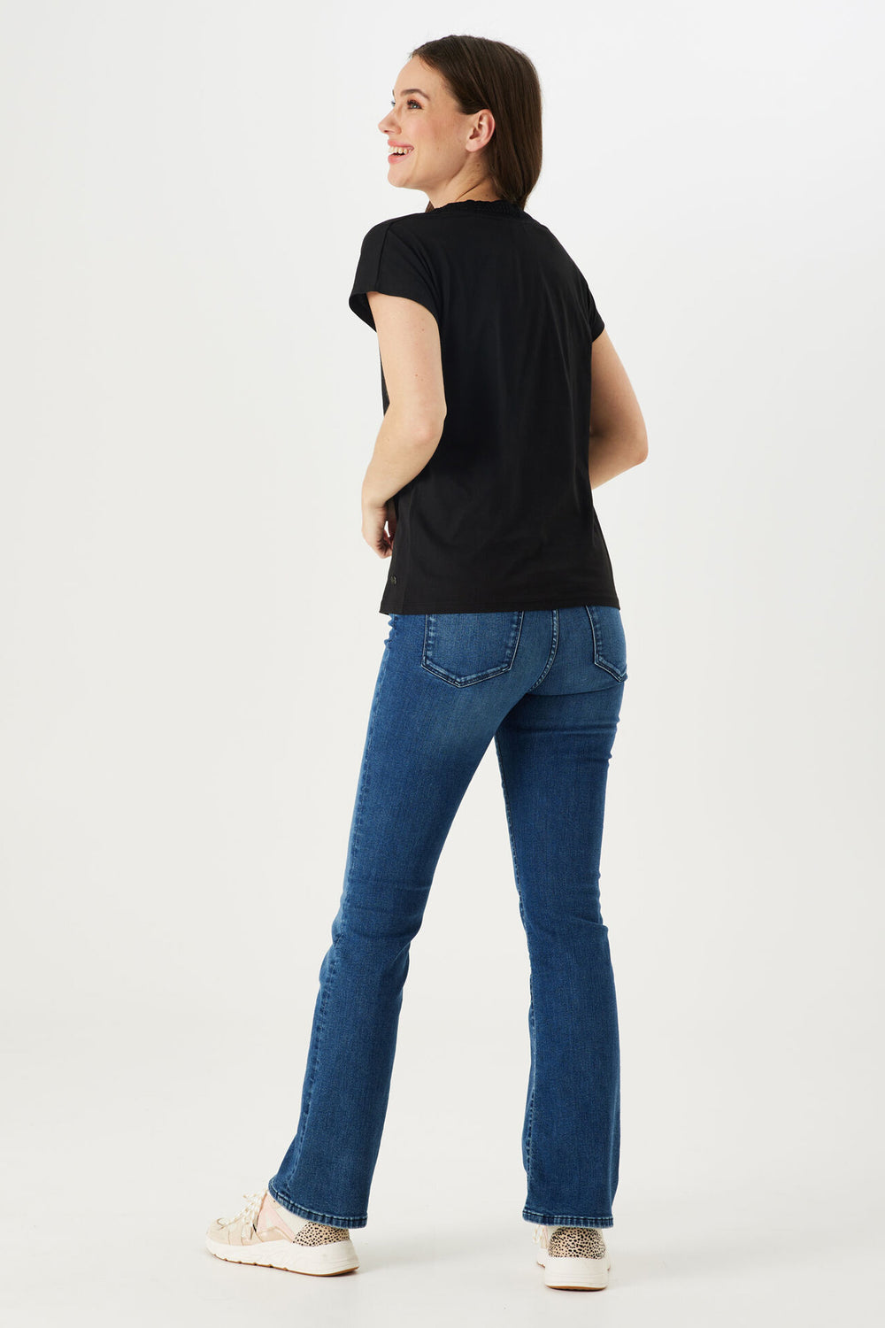 Top uni manches courtes Noir - GARCIA