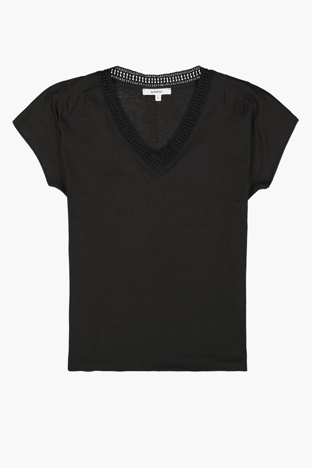 Top uni manches courtes Noir - GARCIA