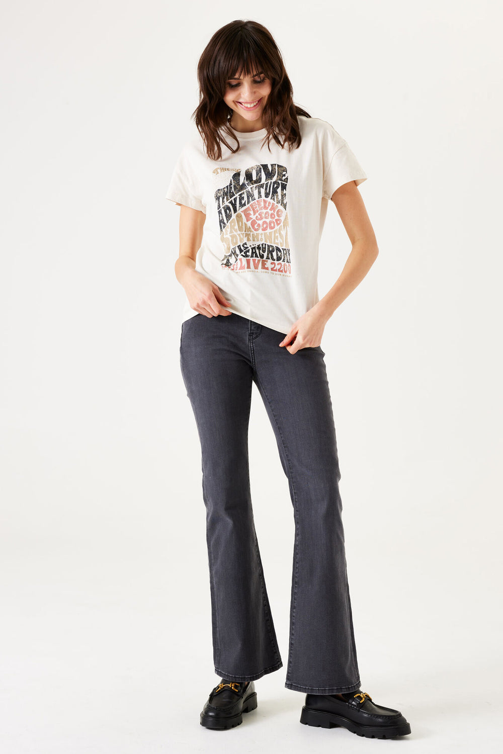 T-shirt met korte mouwen - ecru