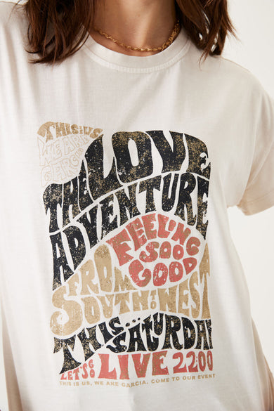 T-shirt met korte mouwen - ecru