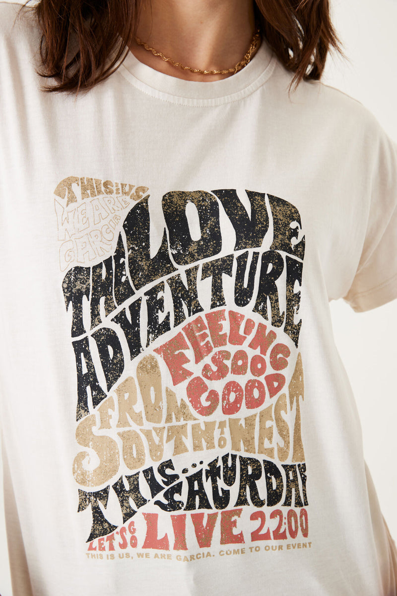 T-shirt met korte mouwen - ecru