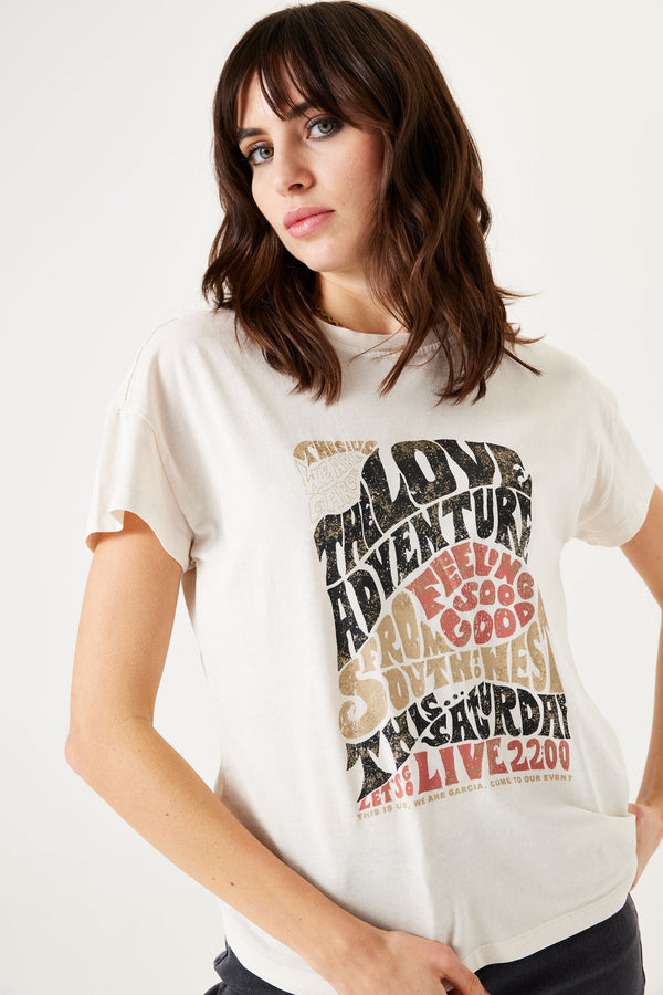 T-shirt (manches courtes) Écru - GARCIA