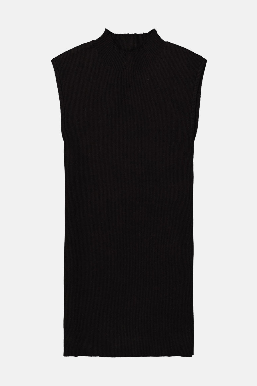 T-shirt noir à manches courtes de GARCIA, en maille côtelée.