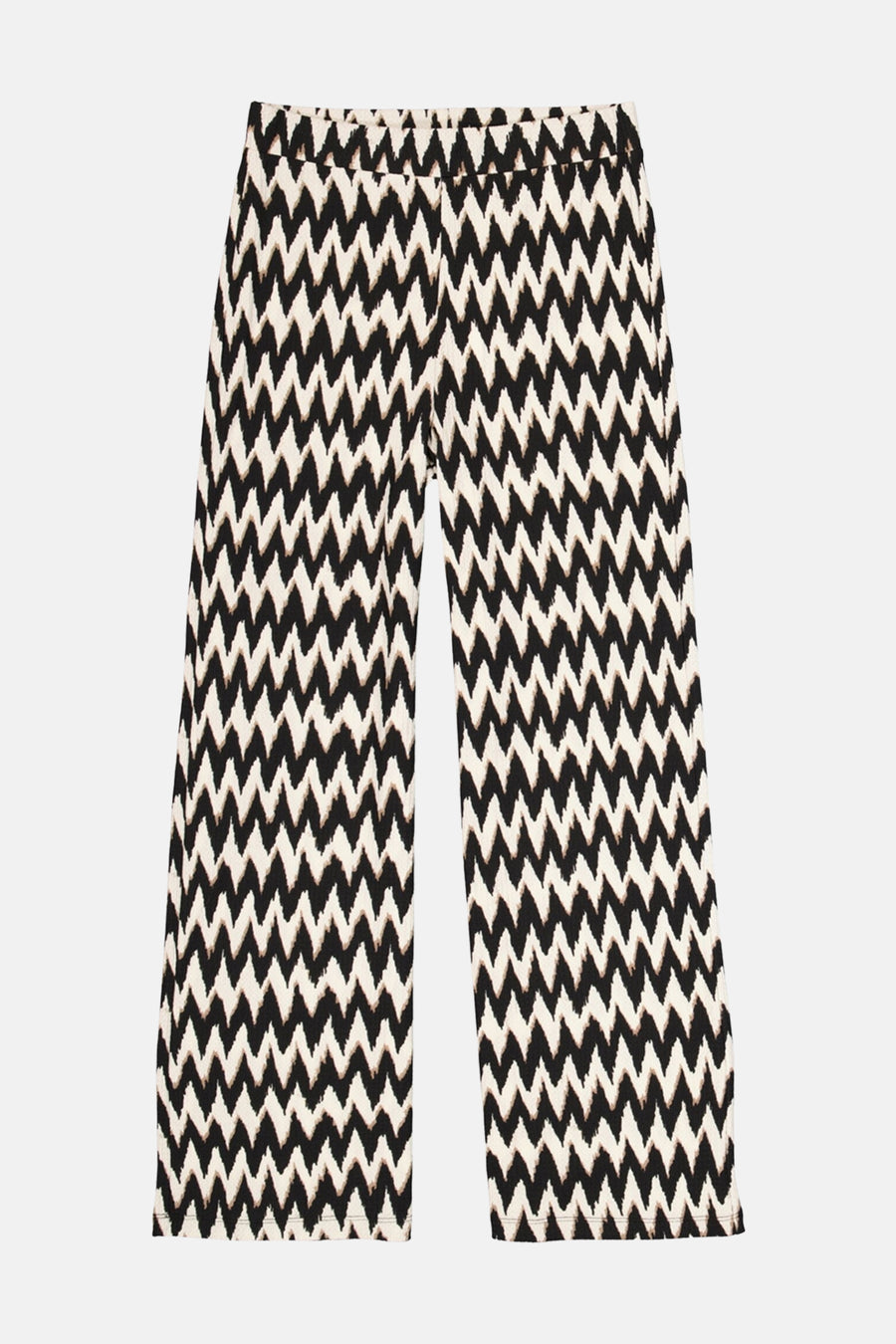 Pantalon multicolore de GARCIA avec un motif zigzag noir et beige sur toute la surface.