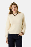 Pull col rond Écru - GARCIA
