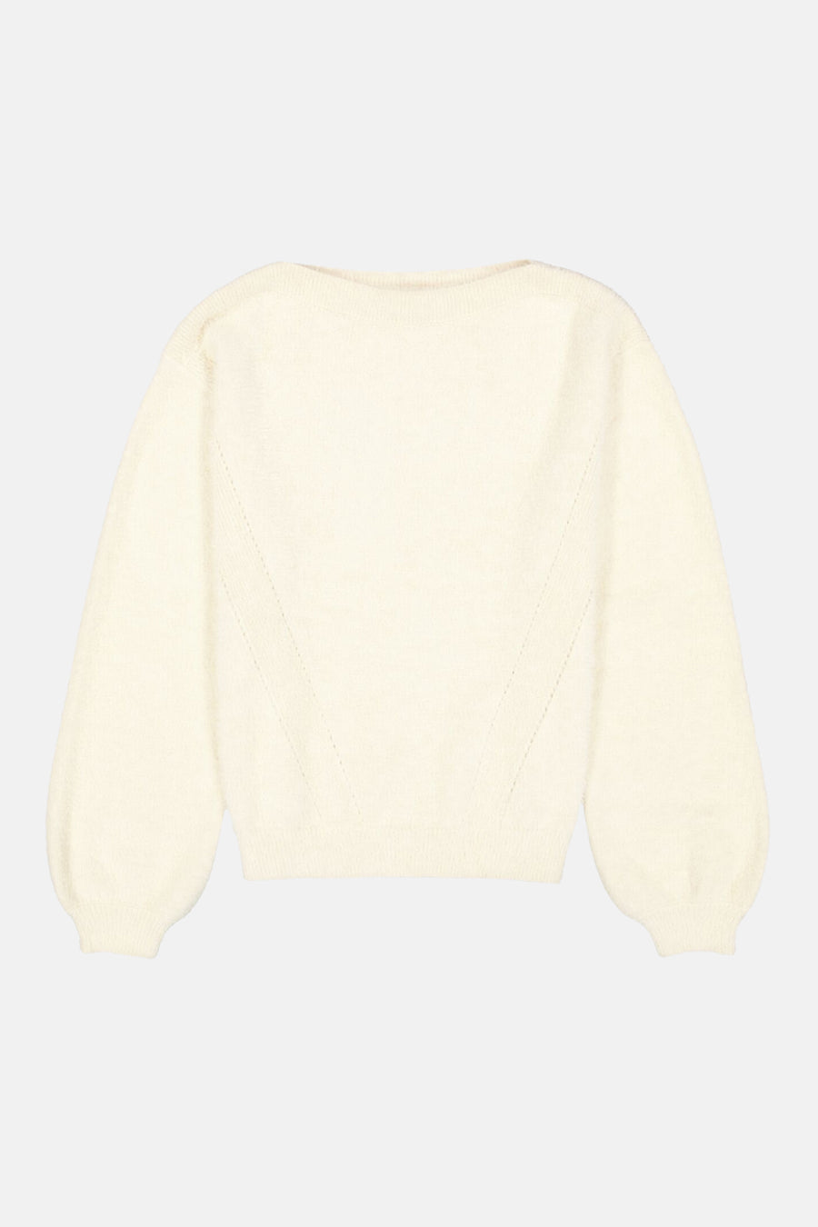 Pull col rond Écru - GARCIA