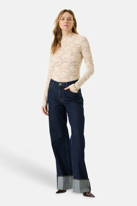 T-shirt met lange mouwen - ecru