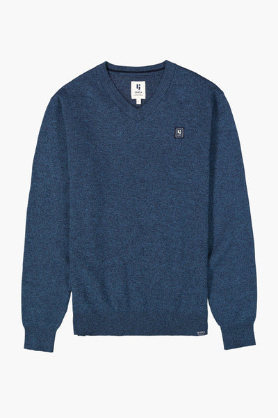 Pull col V Bleu - GARCIA