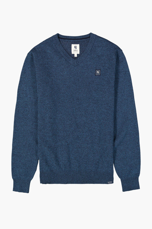 Pull col V Bleu - GARCIA
