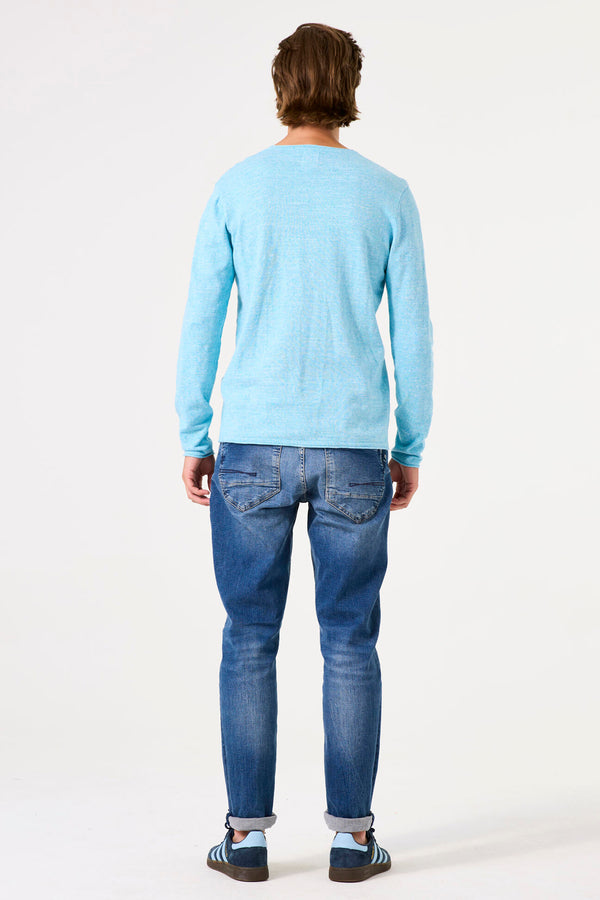 Trui met ronde hals Turquoise - GARCIA