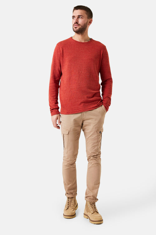 Pull col rond Rouge - GARCIA