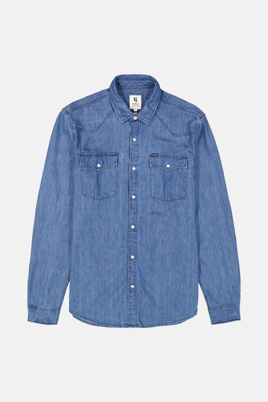 Jeanshemd - mid blue denim