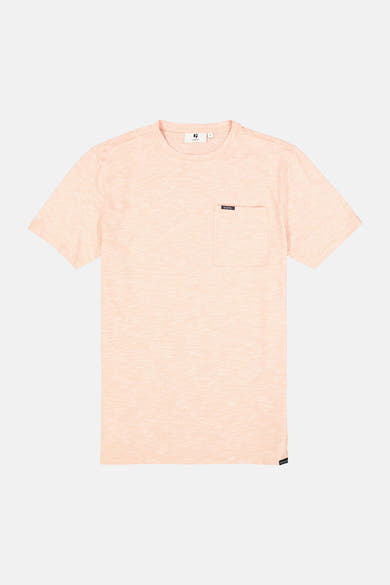 T-shirt à manches courtes orange chiné de GARCIA, avec poche poitrine plaquée.