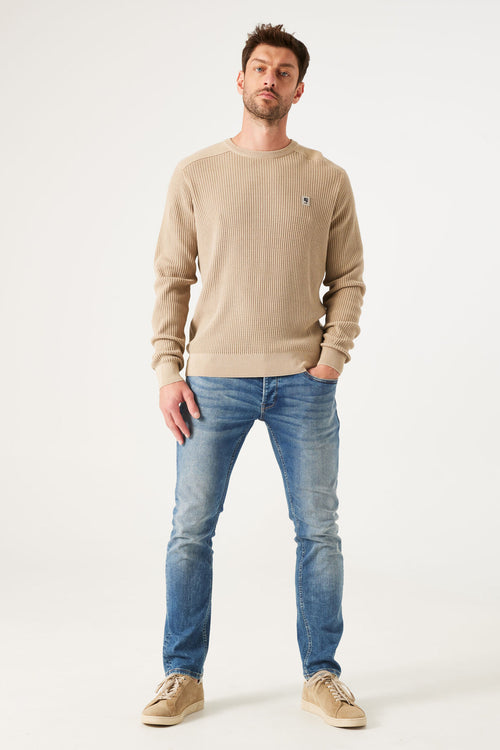 Pull col rond Beige - GARCIA